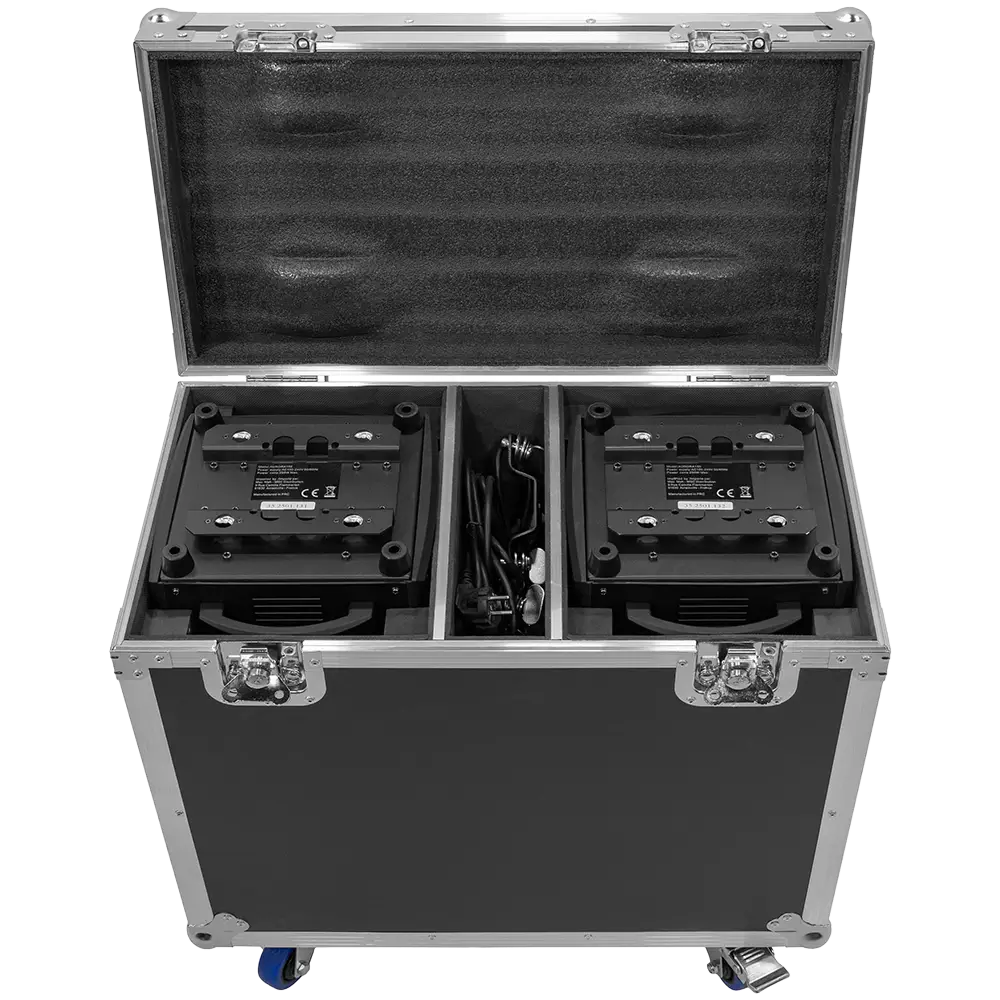 Pack 2 lyres hybrides Aurora 150 BSW beam + spot + wash avec flight case – Mac Mah