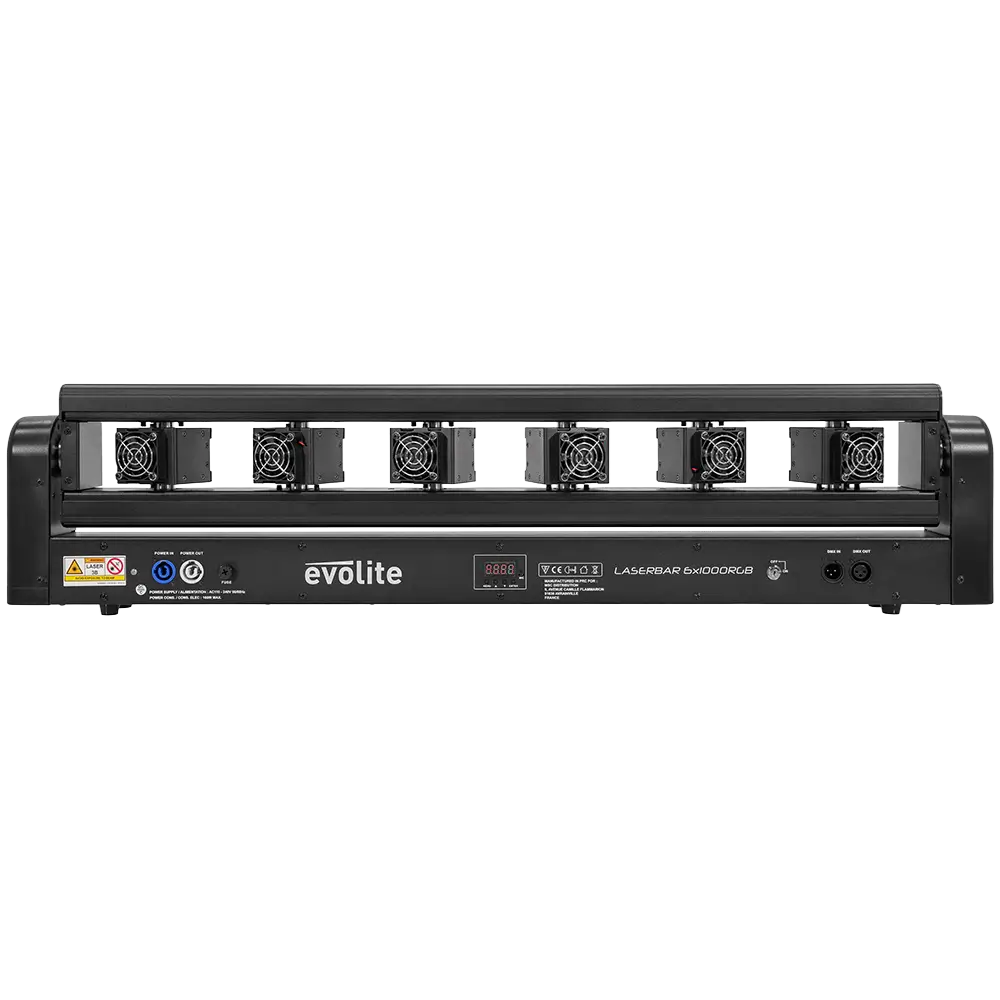 Laser bar pro Laser Bar 6X1000RGB 6×1000 mW RGB motorisée – Evolite