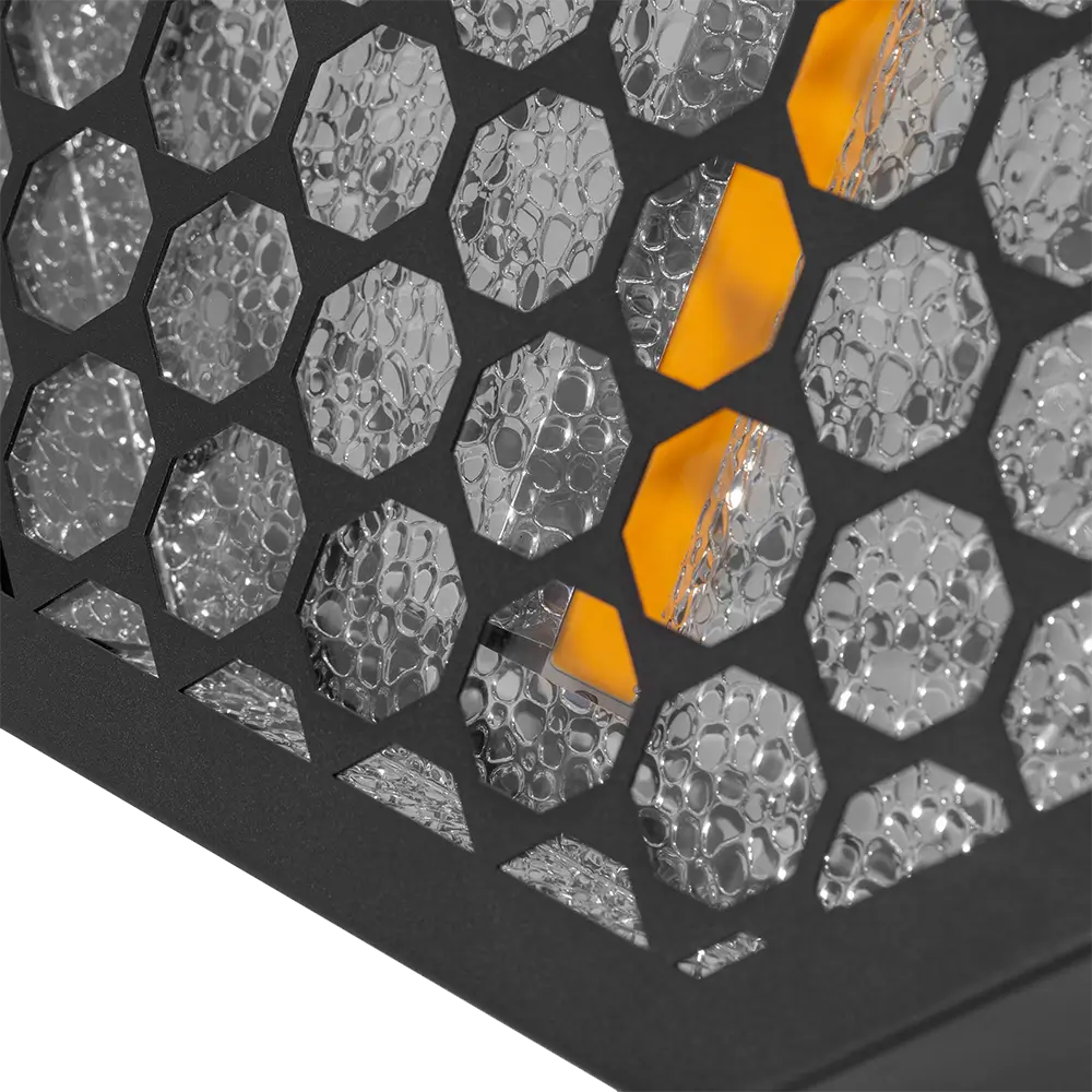 Effet LED rétro Amber-O octogonal ambre + RGB DMX – Mac Mah