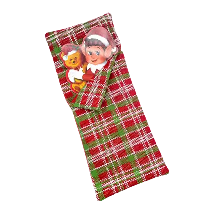 Sac de couchage avec oreiller pour lutin farceur de Noël