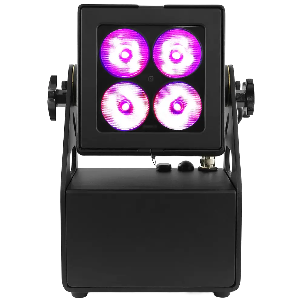 Projecteur PAR LED Evolite Tropikolor 4x15W FC – sur batterie IP65 (x6)