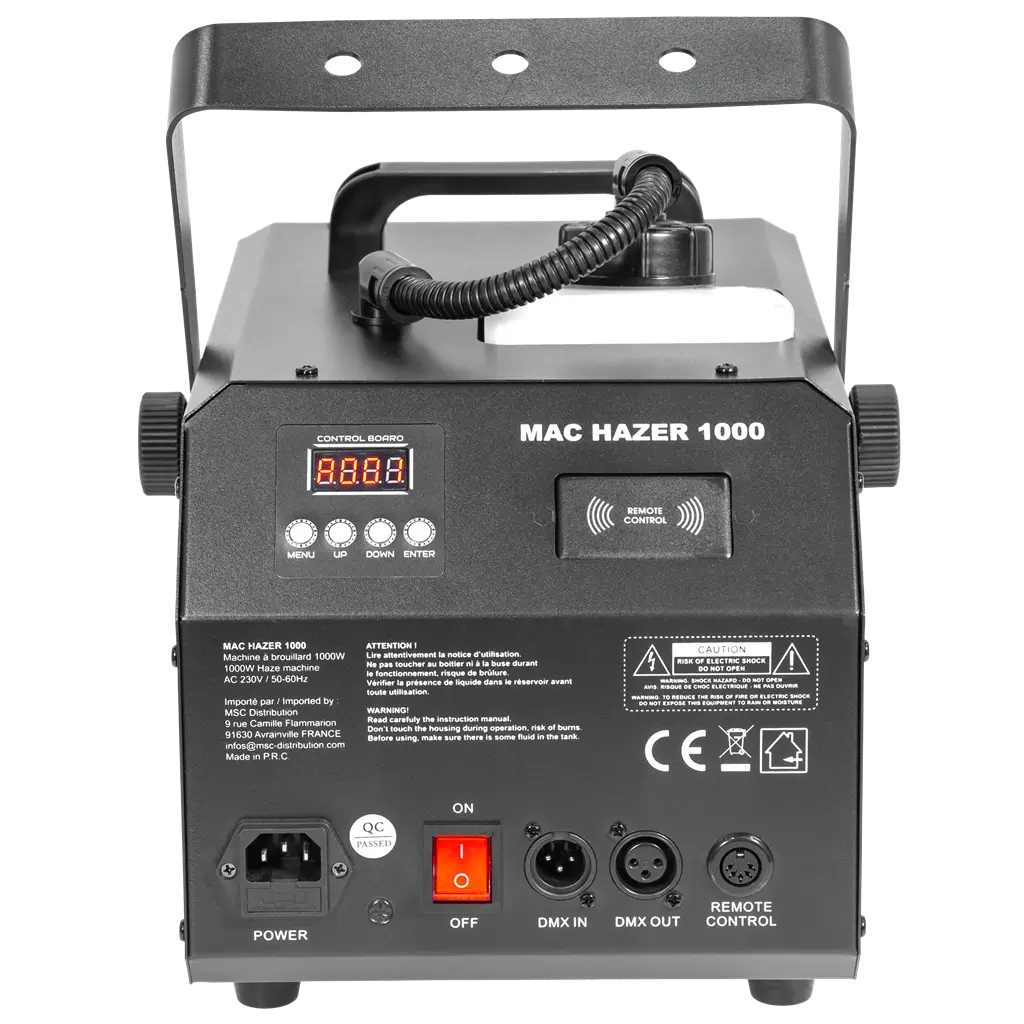 Machine à brouillard 1000 W – Mac Hazer 1000 Mac Mah – Brouillard léger &amp; contrôle DMX