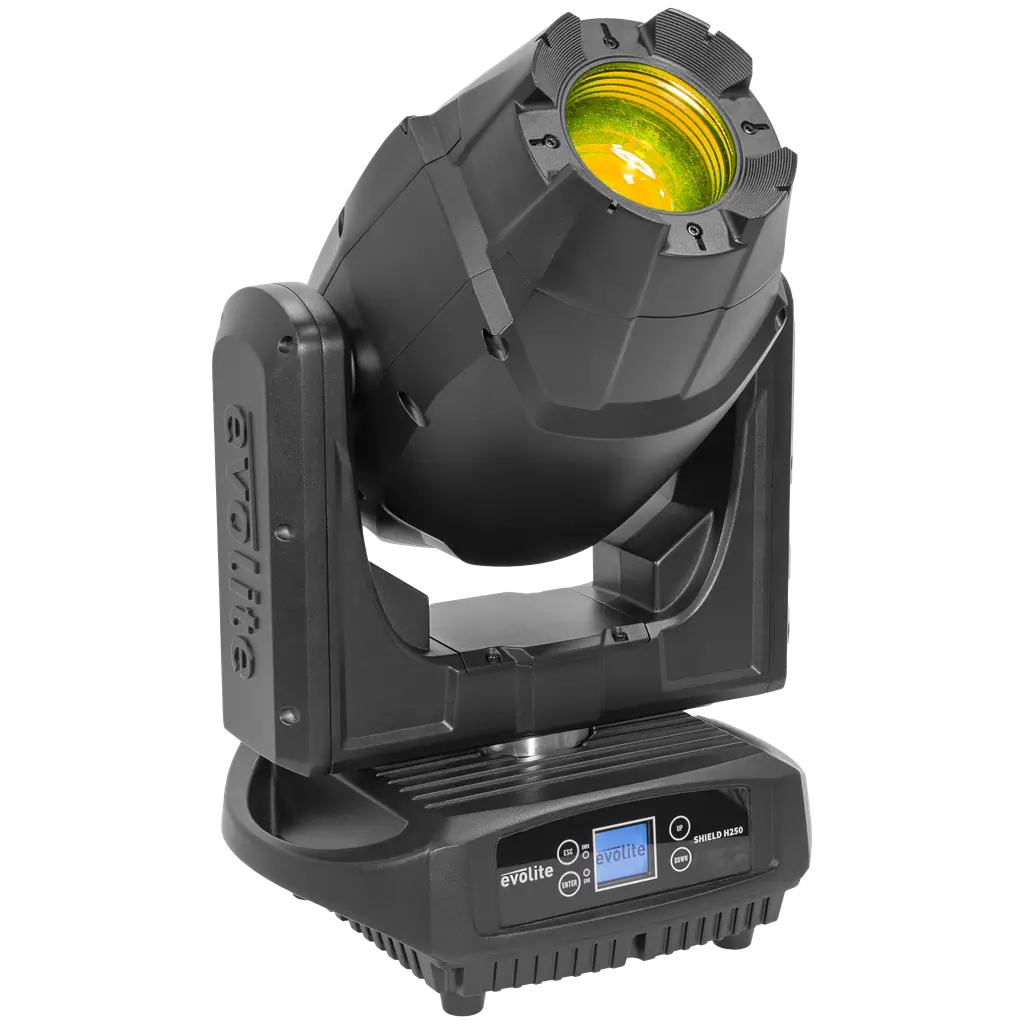 Projecteur hybride 250 W – Shield H250 IP65 Evolite – Utilisation intérieure et extérieure - DMX &amp; Gobos