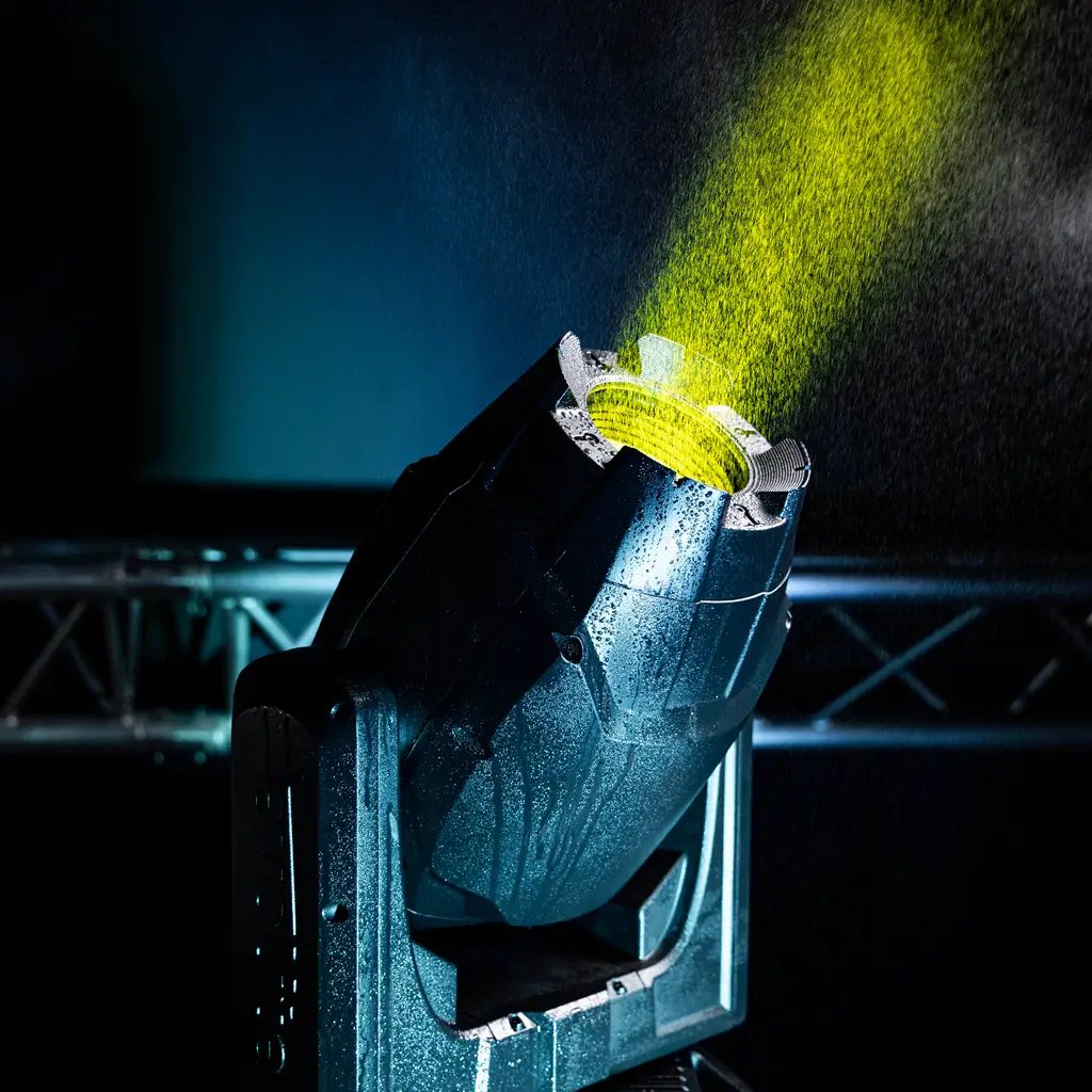 Projecteur hybride 250 W – Shield H250 IP65 Evolite – Utilisation intérieure et extérieure - DMX &amp; Gobos