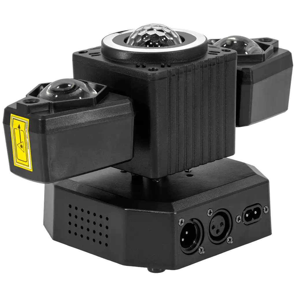 Projecteur multifonction 50 W – UFO Wing BoomTone DJ – LED + LASER + stroboscope + faisceaux, pilotable en DMX