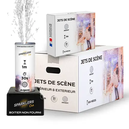 Lot de 50 Jets de scène 1 Mètre / 30 sec Argent