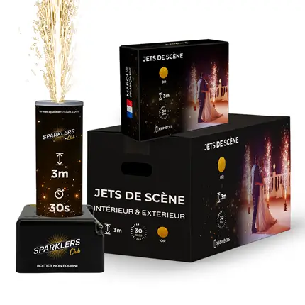 Lot de 50 Jets de scène 3 mètres 30 secondes Or