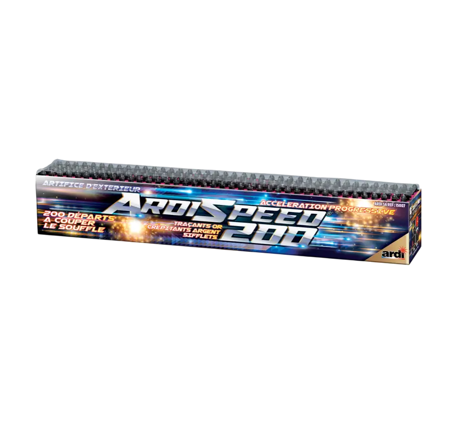 Feu d&#39;Artifice Compact ARDI-SPEED® 200 - 200 Tirs - 40 secondes