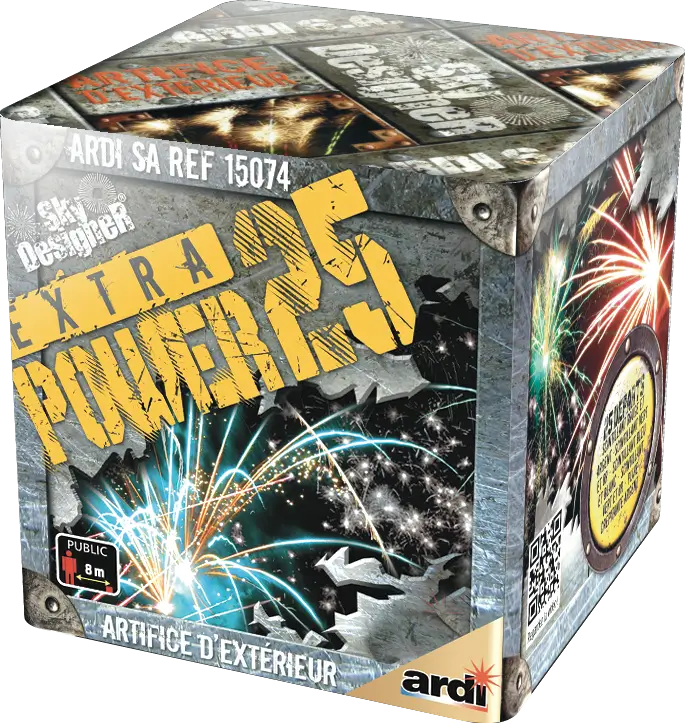 Feu d&#39;Artifice Compact SKY DESIGNER® - EXTRA POWER - 25 Tirs - 25 secondes