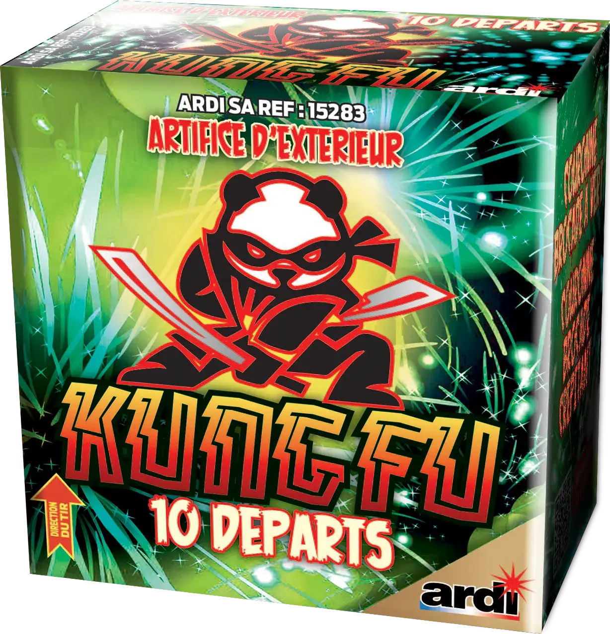 Feu d&#39;Artifice Compact KUNG-FU® - 10 Tirs - 12 secondes
