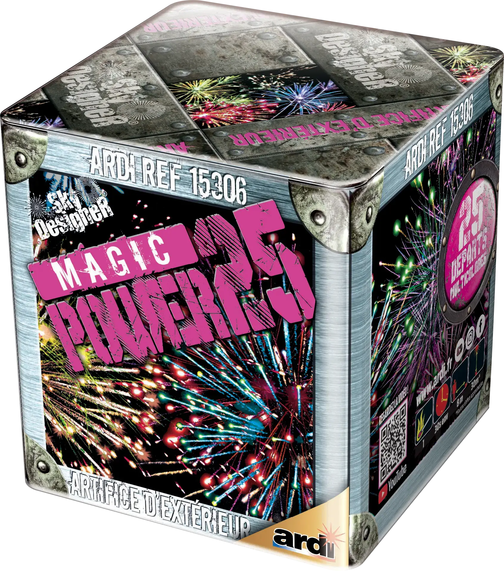 Feu d&#39;Artifice Compact SKY DESIGNER® - MAGIC POWER® - 25 Tirs - 30 secondes