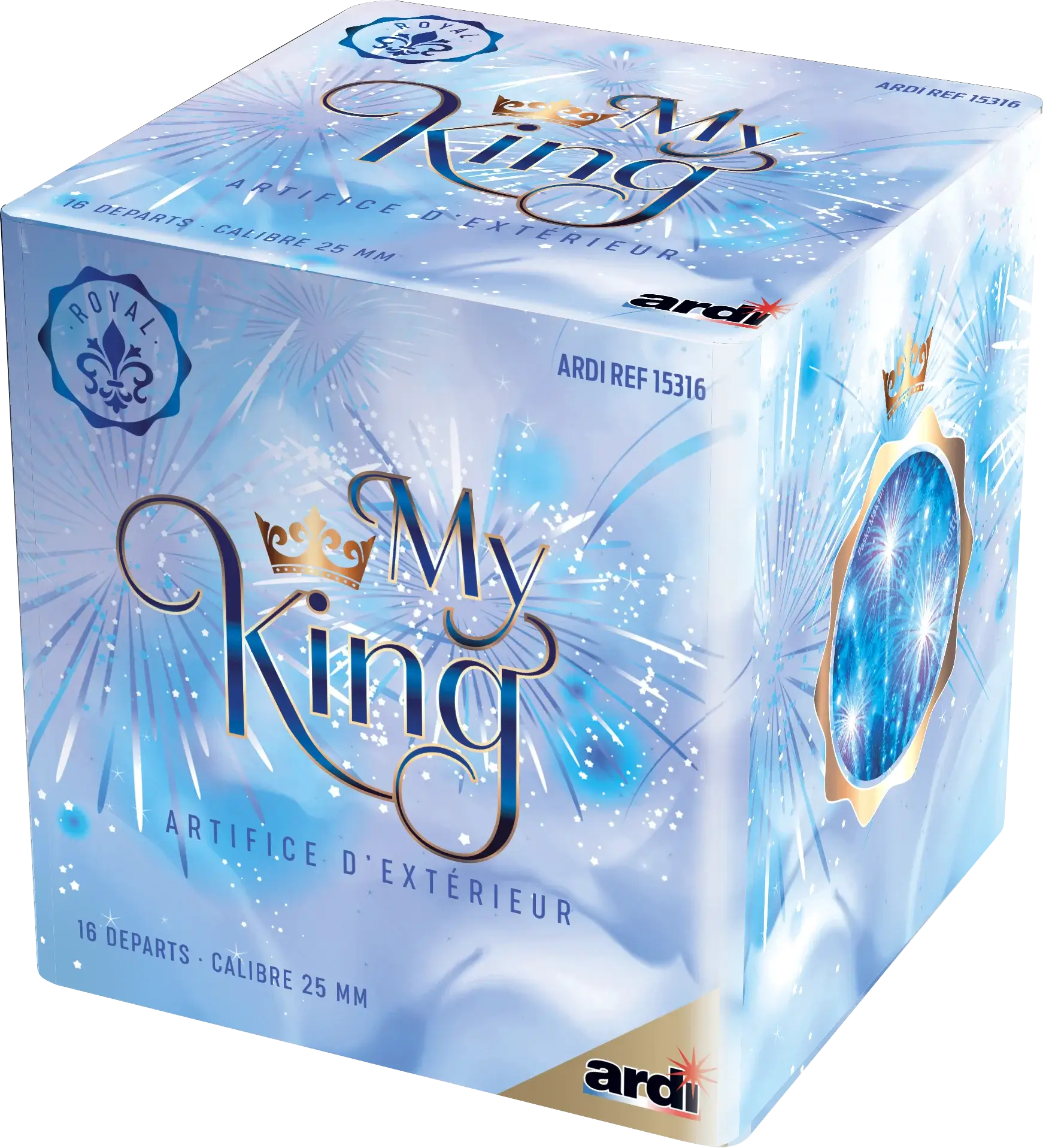 Feu d&#39;Artifice Compact MY KING® - 16 Tirs - 25 secondes