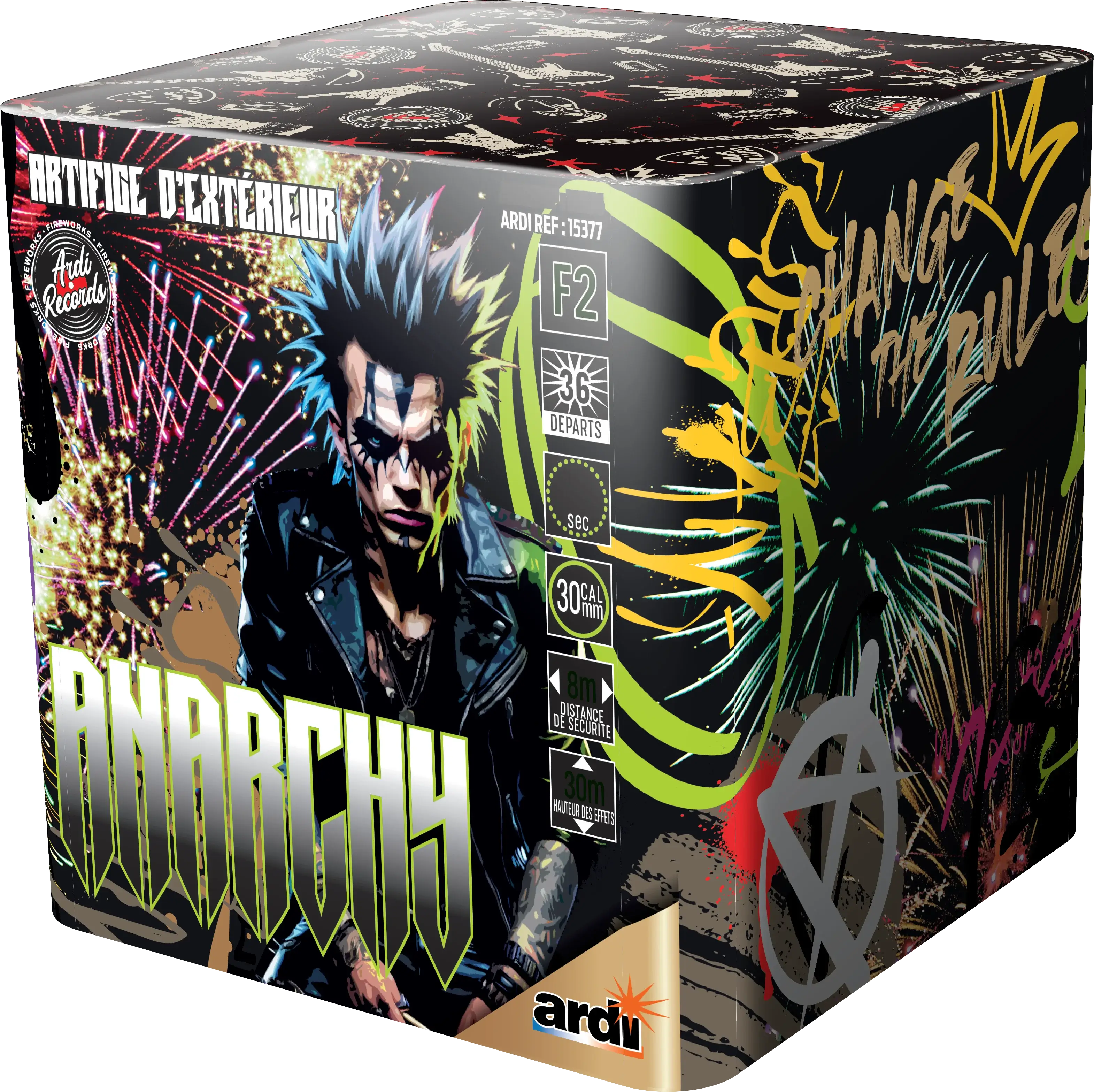 Feu d&#39;Artifice Compact ARDI® RECORDS - ANARCHY® - 36 Tirs - 25 secondes