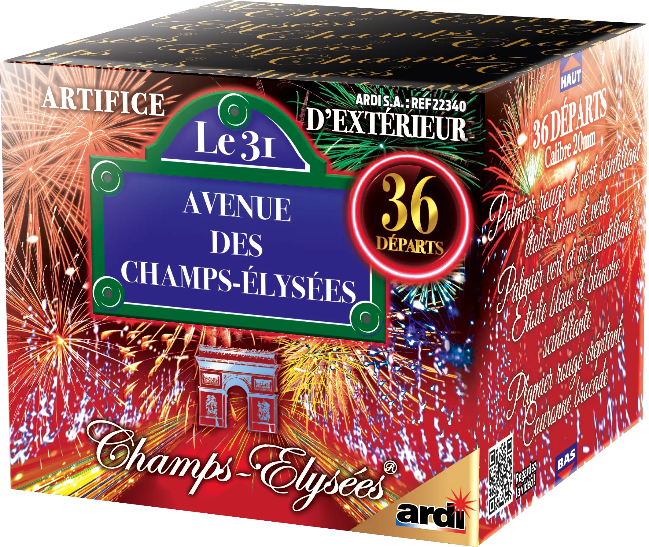 Feu d&#39;Artifice Compact CHAMPS-ÉLYSÉES® - LE 31 - 36 Tirs - 34 secondes