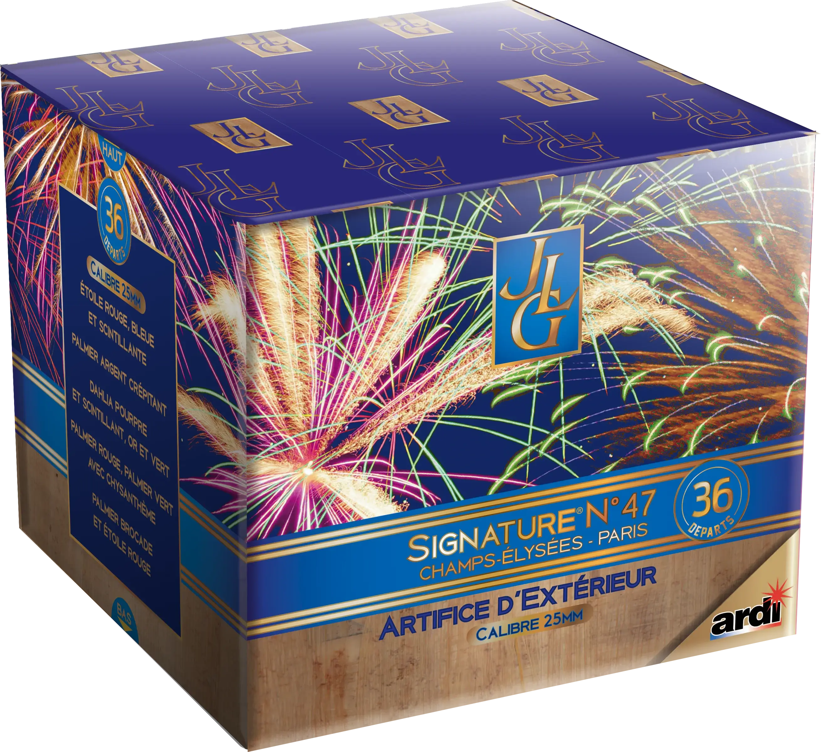 Feu d&#39;Artifice Compact Crépitant SIGNATURE® N°47 by JLG 36 tirs - 35 secondes