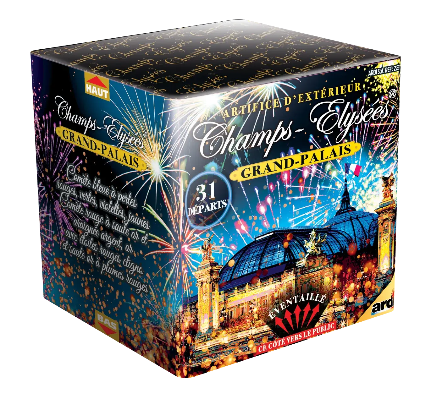 Feu d&#39;Artifice CHAMPS-ÉLYSÉES® - GRAND PALAIS® - 31 Tirs - 50 secondes