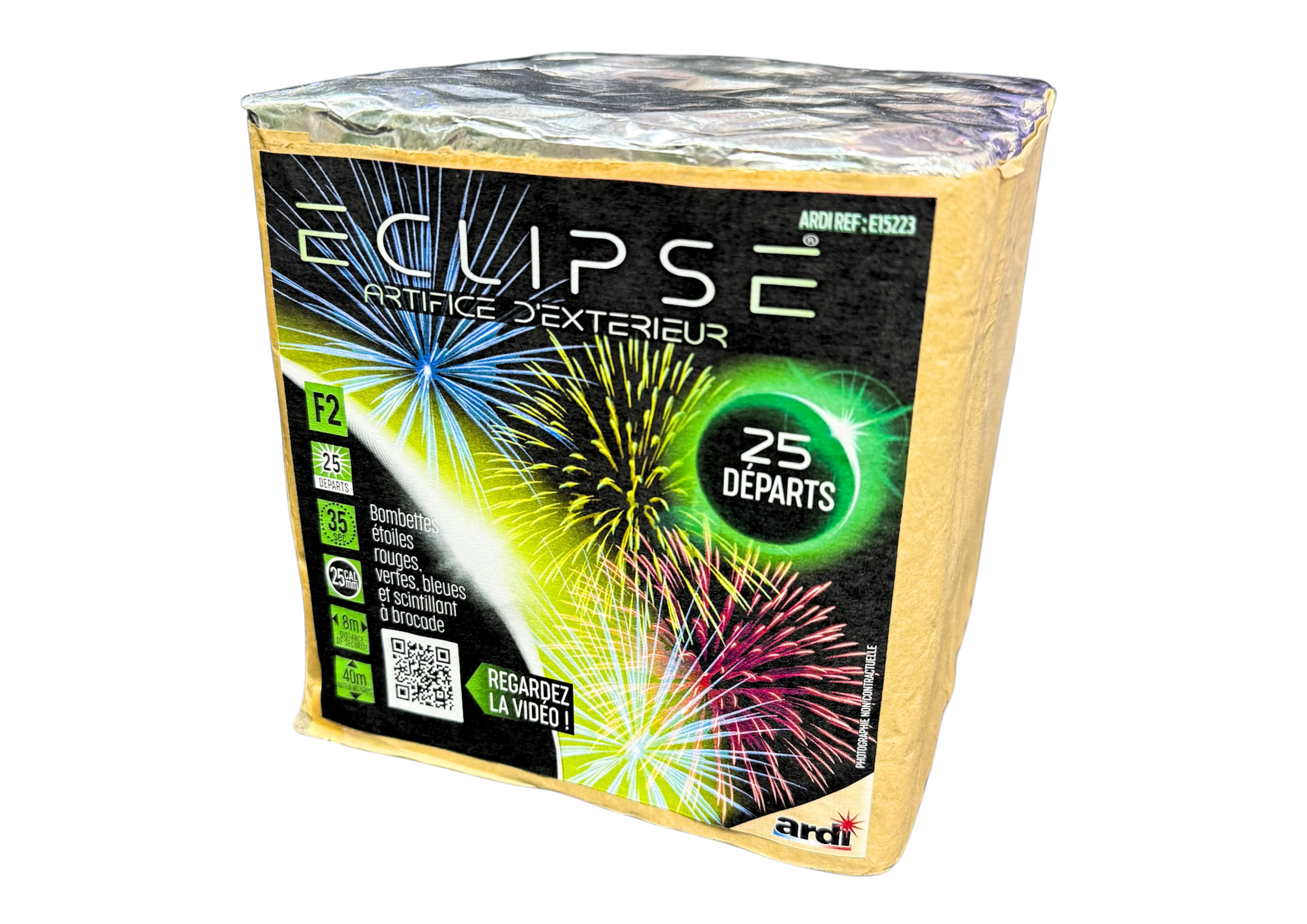 Feu d&#39;Artifice ECLIPSE 2025 RGB 25 départs - 35 secondes