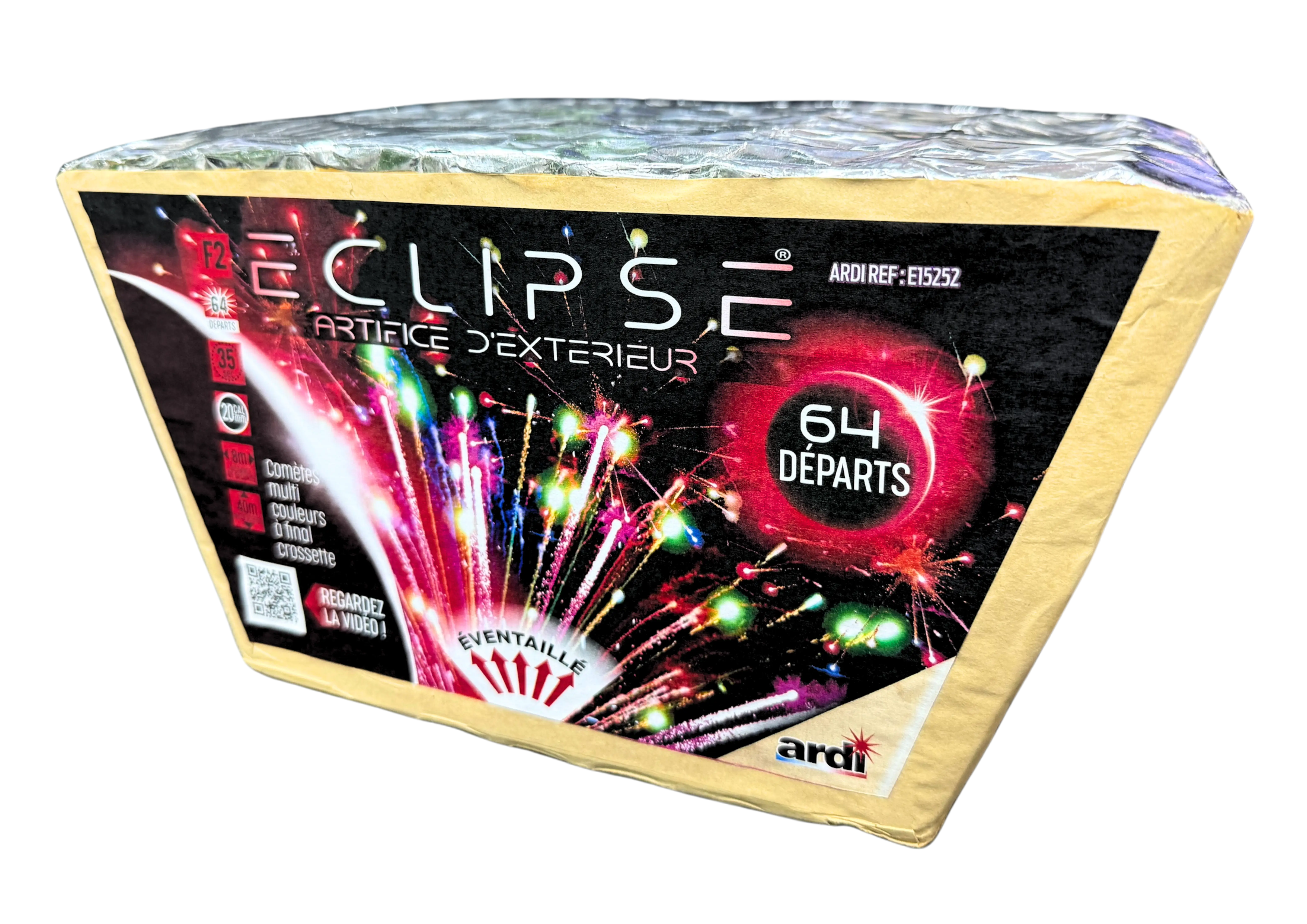 Feu d&#39;Artifice ECLIPSE FAN Multicolore 64 tirs - 35 secondes