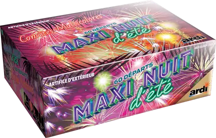 Feu d&#39;Artifice Compact MAXI NUIT D&#39;ÉTÉ® 60 Tirs - 30 secondes