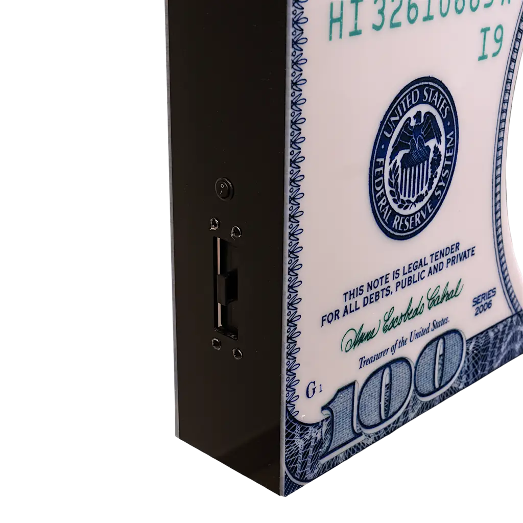 Rituel de service “Dollar” – Présentoir bouteille VIP lumineux | By Sparklers®