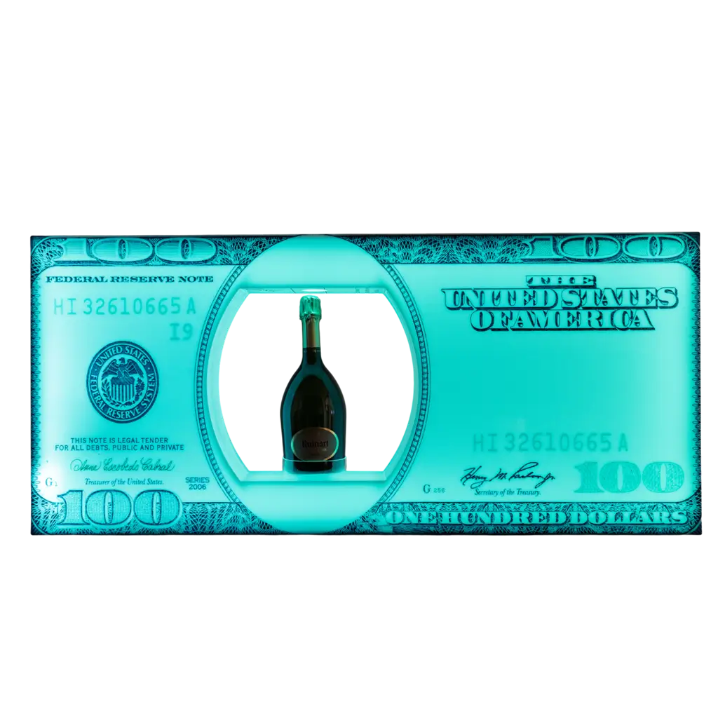 Rituel de service “Dollar” – Présentoir bouteille VIP lumineux 85cm | By Sparklers®