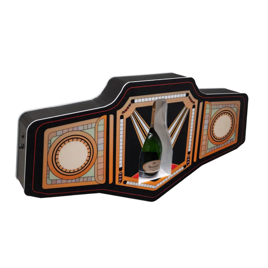 Rituel de service “Boxe” – Présentoir bouteille VIP lumineux 90 cm | By Sparklers®