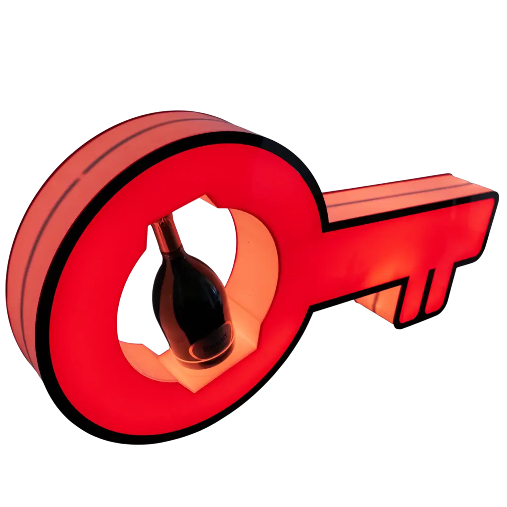 Rituel de service “Clé” – Présentoir bouteille VIP lumineux 112cm | By Sparklers®