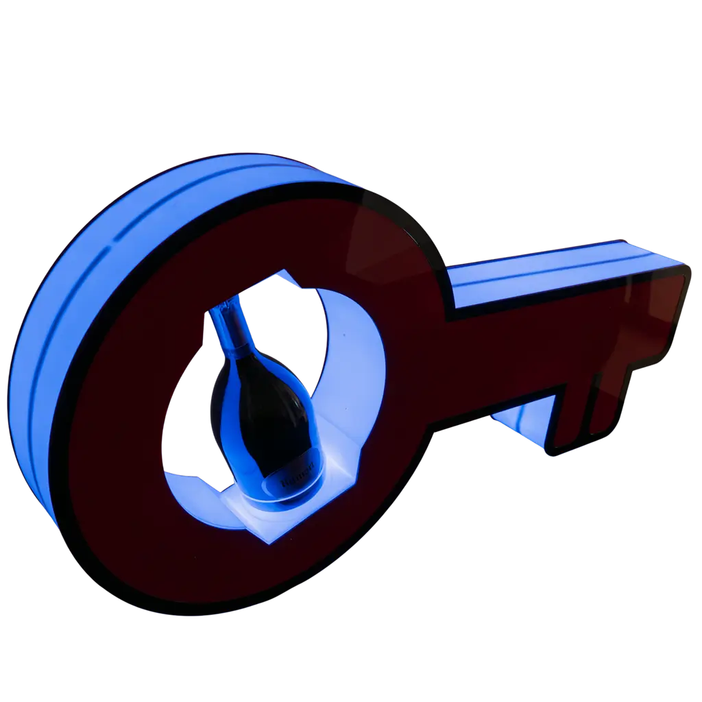 Rituel de service “Clé” – Présentoir bouteille VIP lumineux | By Sparklers®