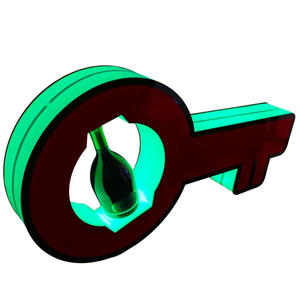 Rituel de service “Clé” – Présentoir bouteille VIP lumineux | By Sparklers®