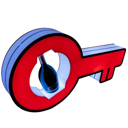 Rituel de service “Clé” – Présentoir bouteille VIP lumineux 112cm | By Sparklers®