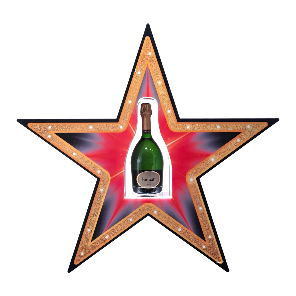 Rituel de service “Étoile” – Présentoir bouteille VIP lumineux | By Sparklers®