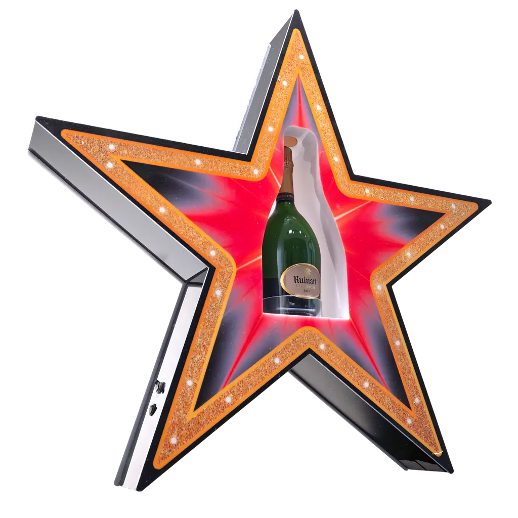 Rituel de service “Étoile” – Présentoir bouteille VIP lumineux | By Sparklers®