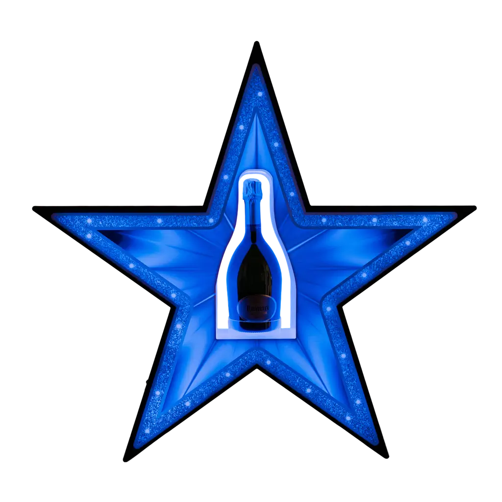Rituel de service “Étoile” – Présentoir bouteille VIP lumineux | By Sparklers®