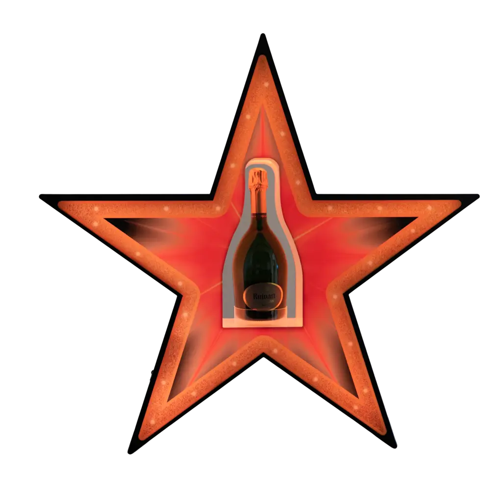 Rituel de service “Étoile” – Présentoir bouteille VIP lumineux | By Sparklers®