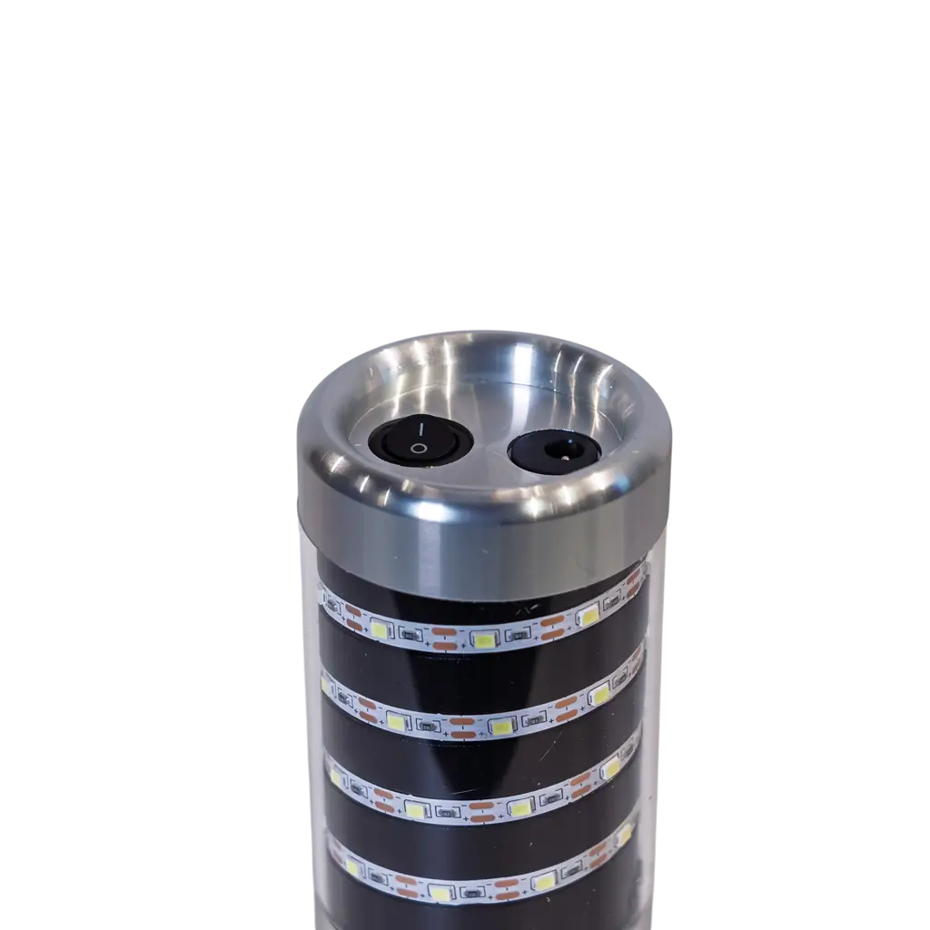 Bâton LED Bouteille Grenade Noir, 24 cm – Rechargeable