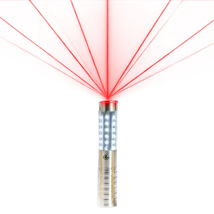 Bâton LED Bouteille VIP Argent avec Laser Rouge – 24 cm