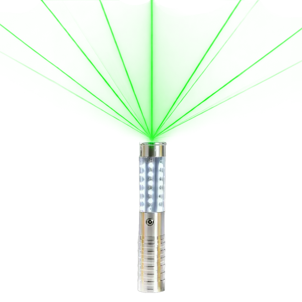 Bâton LED Bouteille VIP Argent avec Laser Vert – 24 cm