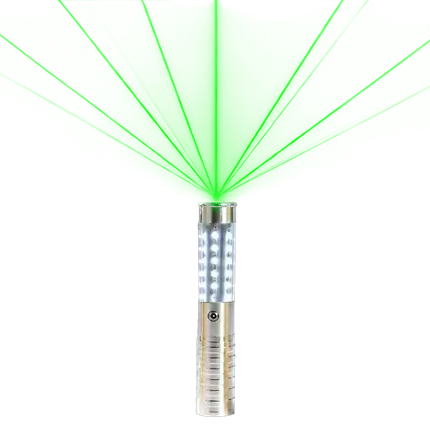 Bâton LED Bouteille VIP Argent avec Laser Vert – 24 cm