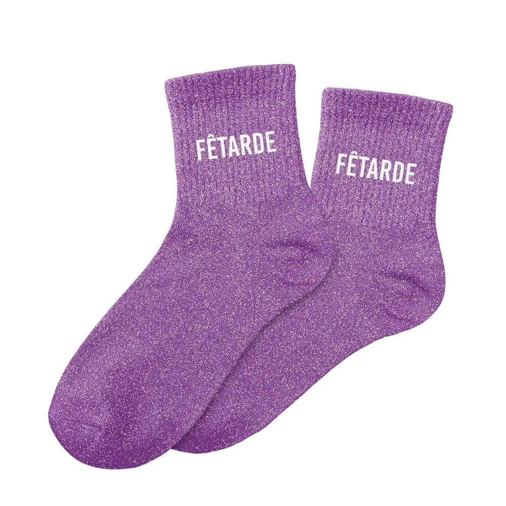 Chaussettes paillettes fetarde – Taille unique 36–42