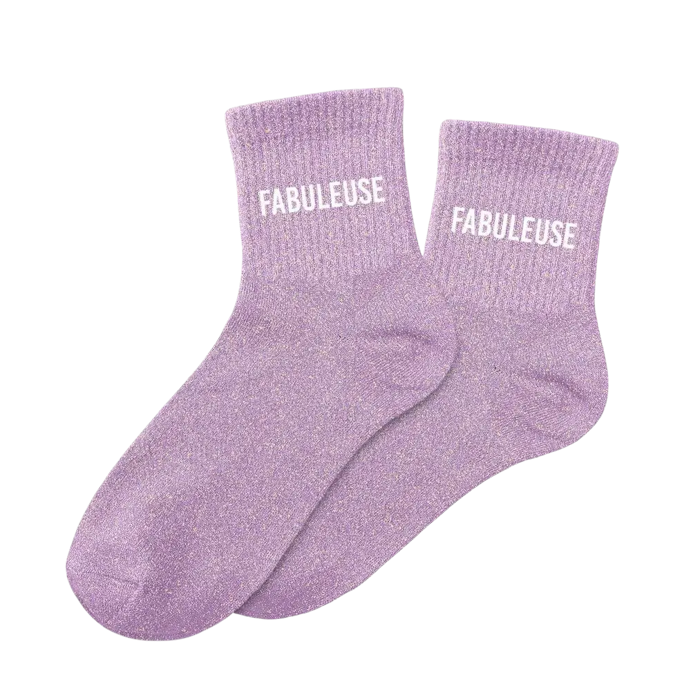 Chaussettes paillettes Fabuleuse – Taille unique 36–42
