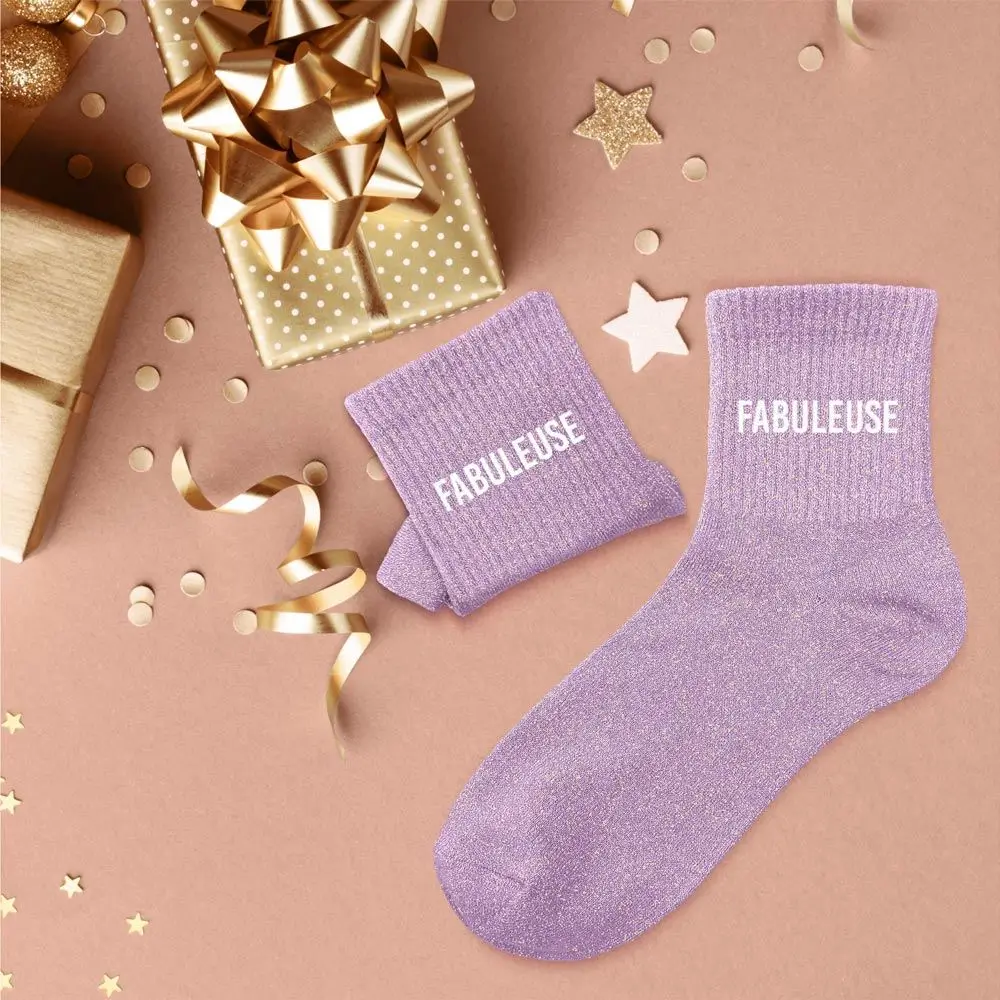 Chaussettes paillettes Fabuleuse – Taille unique 36–42