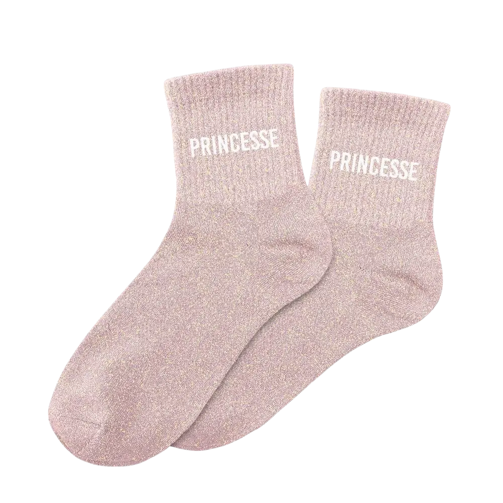 Chaussettes paillettes Princesse – Taille unique 36–42