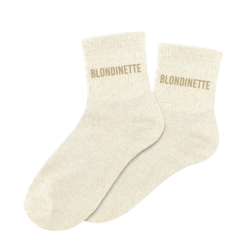 Chaussettes paillettes blondinette – Taille unique 36–42