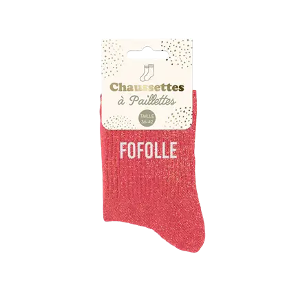 Chaussettes paillettes Fofolle – Taille unique 36–42