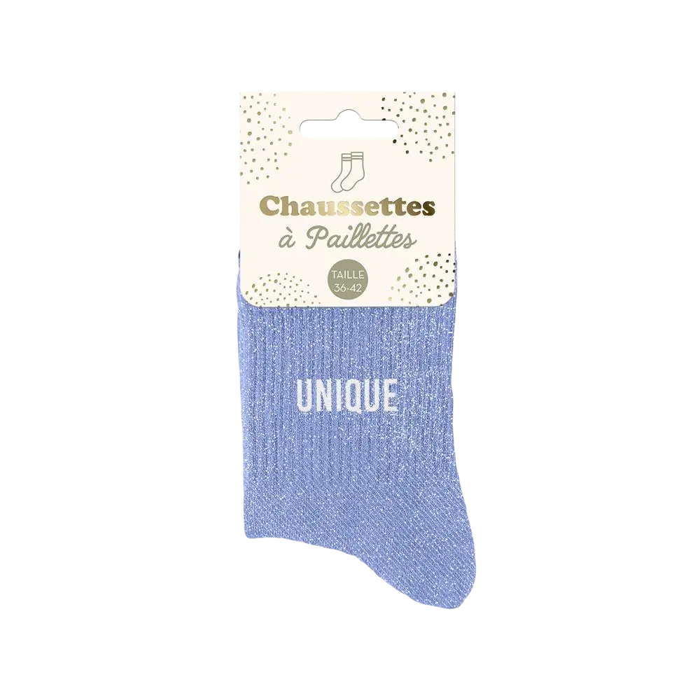 Chaussettes paillettes Unique – Taille unique 36–42