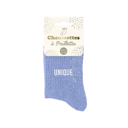 Chaussettes paillettes Unique – Taille unique 36–42