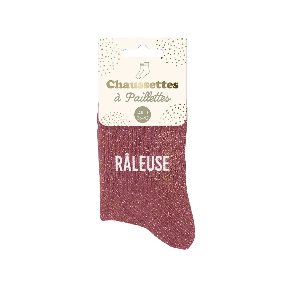 Chaussettes paillettes Râleuse – Taille unique 36–42