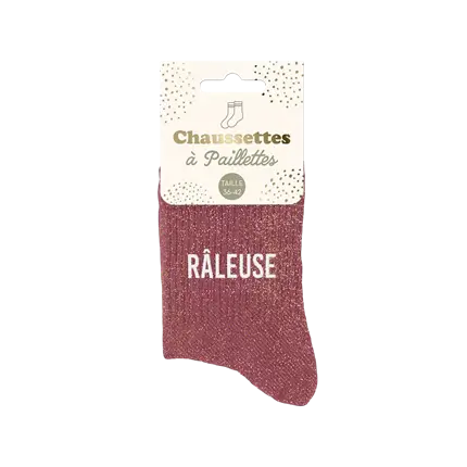 Chaussettes paillettes Râleuse – Taille unique 36–42