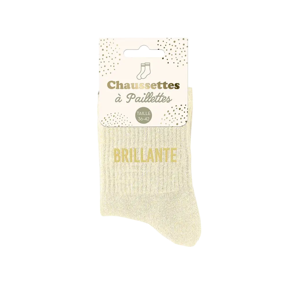 Chaussettes paillettes Brillante – Taille unique 36–42