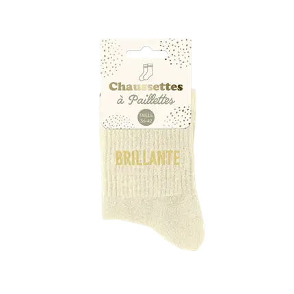 Chaussettes paillettes Brillante – Taille unique 36–42